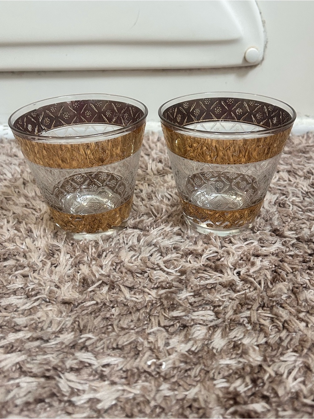 Culver Seintilla On The Rocks Glasses Set of 2 Vintage MCM